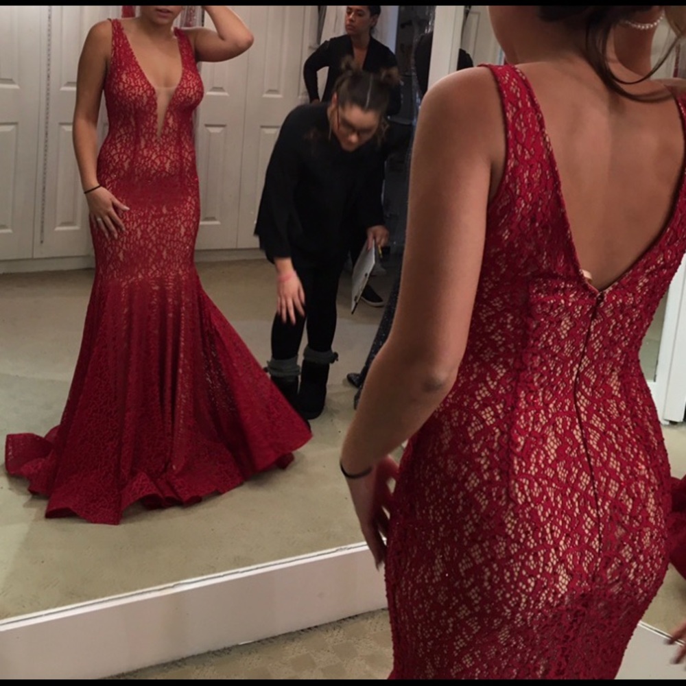 Jovani Prom Dress Style 42784 in Ruby